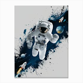 Astronaut In Space Canvas Print