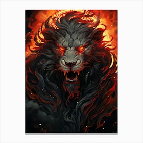 Lion Of The Abyss Canvas Print