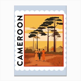 Cameroon 2 Travel Stamp Poster Canvas Print