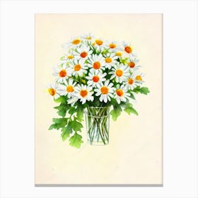 Daisies Vintage Flowers Flower Canvas Print