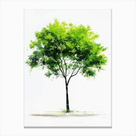Pecan Tree Pixel Illustration 3 Canvas Print