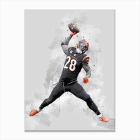 Joe Mixon Cincinnati Bengals Canvas Print