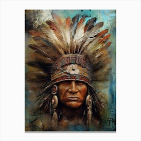 Indian Chief, Native american Canvas Print