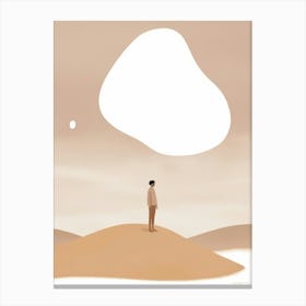 Man In The Desert 1 Canvas Print