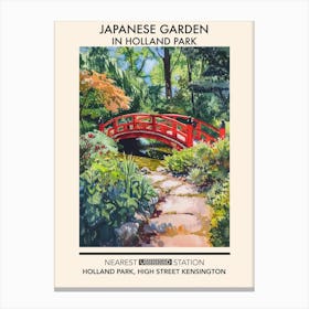Japanese Garden In Holland Park London Parks Garden 2 Canvas Print