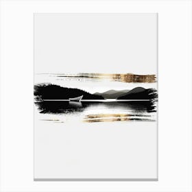 Boat On A Lake 1 Canvas Print