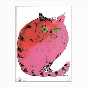 Cat In Pink Canvas Print