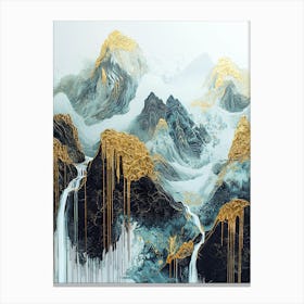 Cordillera Golden Peaks - Geometric Luxury Canvas Print