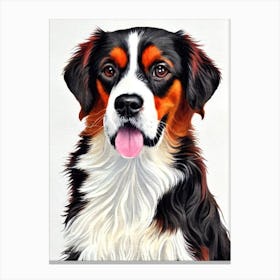 Irish Red And White Setter Watercolour dog Canvas Print