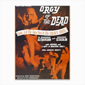 Orgy Of The Dead, Movie Poster Canvas Print