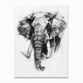 Drawing Elephant Tattoo With Tusk, In The Style Of Realism With A Touch Of Expressionism, Yiannis Moralis, Roa, Sketchfab, Detailed Brushstrokes, Crosshatched Shading, Aleksandr Deyneka Stampe su tela