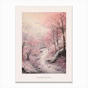 Dreamy Winter National Park Poster  The Peak District England 2 Canvas Print