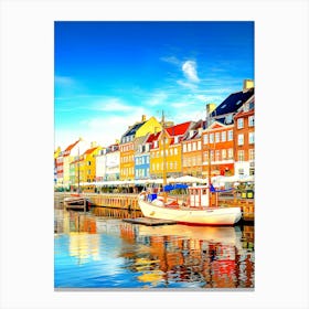 Nyvatn Canal In Copenhagen Canvas Print