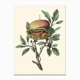 Burger On A Tree Canvas Print