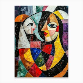 Face Abstract Painting Canvas Print