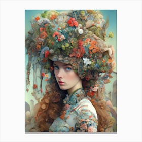 Girl In A Hat 1 Canvas Print