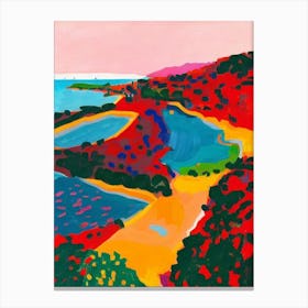 Palombaggia Beach, Corsica, France Hockney Style Canvas Print