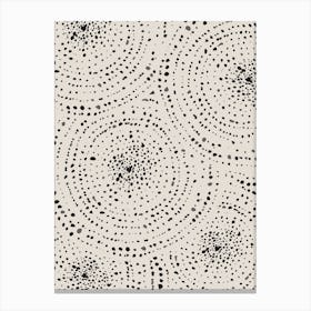 Black And White Dots Boho Vibe Canvas Print