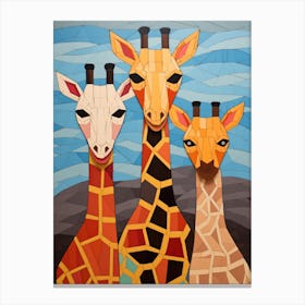 Three Giraffes Canvas Print