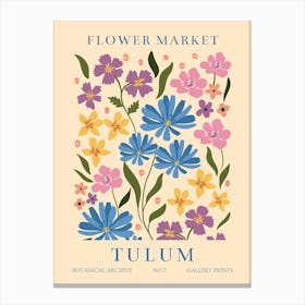 Flower Market Tulum Canvas Print