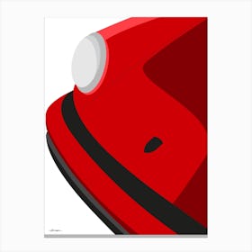 Red Porsche 911 Headlight Canvas Print