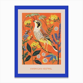 Spring Birds Poster American Kestrel 3 Canvas Print