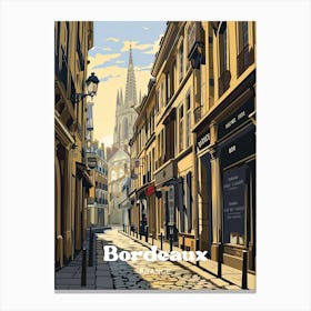 Bordeaux France Wine City Travel Art Canvas Print