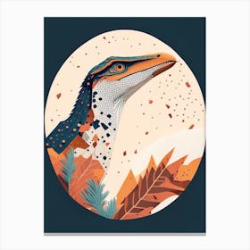 Utahraptor Terrazzo Style Dinosaur Canvas Print
