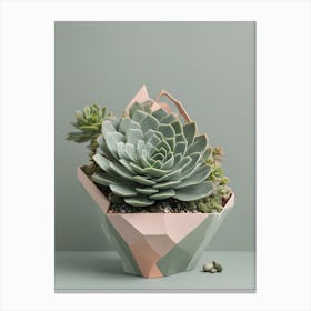 Geometric Planter Canvas Print