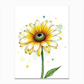 Daisy Flower Vector Canvas Print