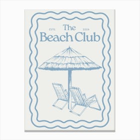 The Beach Club | Coastal Tropical Beachy Canvas Print