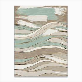 Abstract Sea Wave Vector Illustration Canvas Print