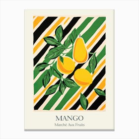 Marche Aux Fruits Mango Fruit Summer Illustration 4 Canvas Print