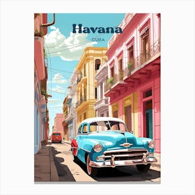 Havana Cuba Classic Vintage Modern Travel Art Canvas Print