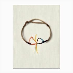 Friendship Bracelet 1, Symbol Abstract Painting Canvas Print