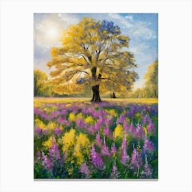 Tree In The Meadow 4 Canvas Print