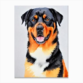 Rottweiler Watercolour dog Canvas Print