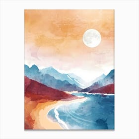 Landscape Watercolor Painting Canvas Print