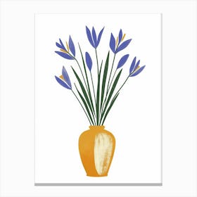 Crocus In A Vase Canvas Print