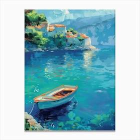 Boat On The Lake Canvas Print