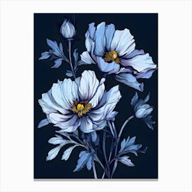 Blue Flowers 10 Canvas Print