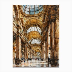 Galleria Vittorio Emanuele Ii Italy A Canvas Print