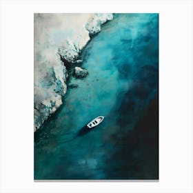 Boat In The Sea 1 Canvas Print