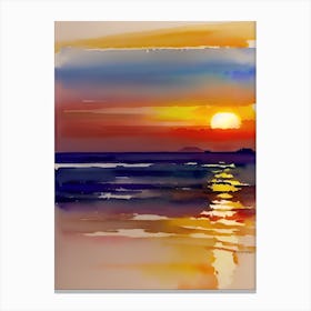 Sunset On The Beach 18 Canvas Print