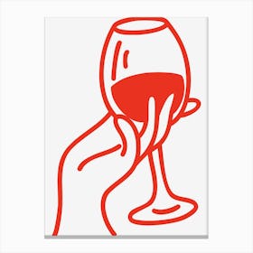 Wine in Hand Canvas Print