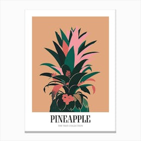 Pineapple Tree Colourful Illustration 3 Poster Canvas Print