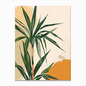 Dracaena Plant Minimalist Illustration 2 Canvas Print