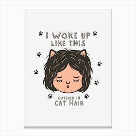 Purrfect Morning: Whiskers and Winks Canvas Print