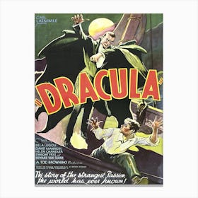 Dracula, Horror Movie Poster Canvas Print
