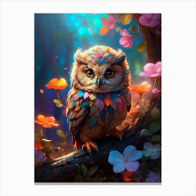 Colorful Owl Canvas Print